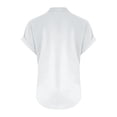 thumbnail image 2 of WCJM Women's Striped Short Sleeve Loose Swing T-Shirt Dress Women's Short Sleeve T-Shirt Women's Fashion Casual V Neck Button Down Short Sleeve Tops T Shirt, 2 of 4