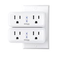 thumbnail image 1 of Dual Smart Plug 15A, GHome Smart Plugs Work with Alexa and Google Home, 2-in-1 Compact Smart Outlet Timer with APP Remote Control, 2.4GHz Wi-Fi Only,, 1 of 7