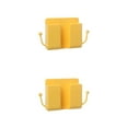 thumbnail image 2 of relayinert Wall Mounted Phone Charging Holder Remote Control Organizer Plastic Multifunctional Earphone Office Storage Box Yellow 2Set, 2 of 6