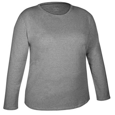 Women's Plus StayClean Long-Sleeve, Crewneck Tee Shirt