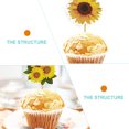 thumbnail image 3 of 24pcs Sunflower Cake Topper Cupcake Topper Party Dessert Cake Decoration, 3 of 7