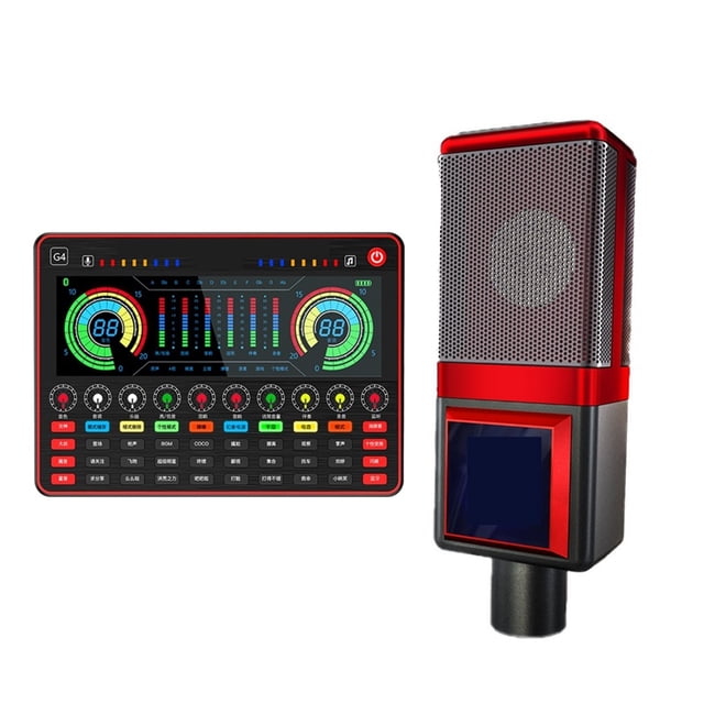 T7 USB Condenser Microphone G4 Sound Card Professional Podcast PC Microphone For PC Live Streaming Gaming ,Easy to Use