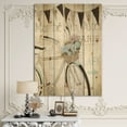 thumbnail image 2 of Designart 'French Bicycle Flea Market I' French Country Print on Natural Pine Wood, 2 of 3