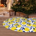 thumbnail image 6 of Yiaed Tropical Lemon Print Christmas Tree Skirt , Tree SkirtsTree Mat for Christmas Winter Holiday Indoor Decorations-30", 6 of 7