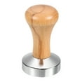 thumbnail image 1 of Unique Bargains Tasseur à Café 53mm, Poignée en Bois Presse à Grains de Café Base Plate en Acier Inoxydable pour Machine à Expresso, 1 of 5