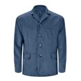 thumbnail image 4 of Fgnfyis Mens Jacket Fall Winter Wool Blend Coat Overcoat Classic Retro Casual Long Sleeve Outerwear Winter Coats for Men Blue XXXL, 4 of 5