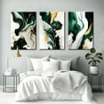 thumbnail image 6 of CDDposter 3Pcs Framed Emerald Green Wall Art, Modern Green and Gold Abstract Marble Canvas Wall Art Paintings Prints Posters Wall Decor Pictures for Living Room Bedroom Office Home Decoration, 6 of 7