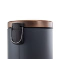 thumbnail image 5 of Elama 5 Liter Stylish Grey and Copper Soft Pedal Office, Kitchen and Bathroom Trash Bin, 5 of 5