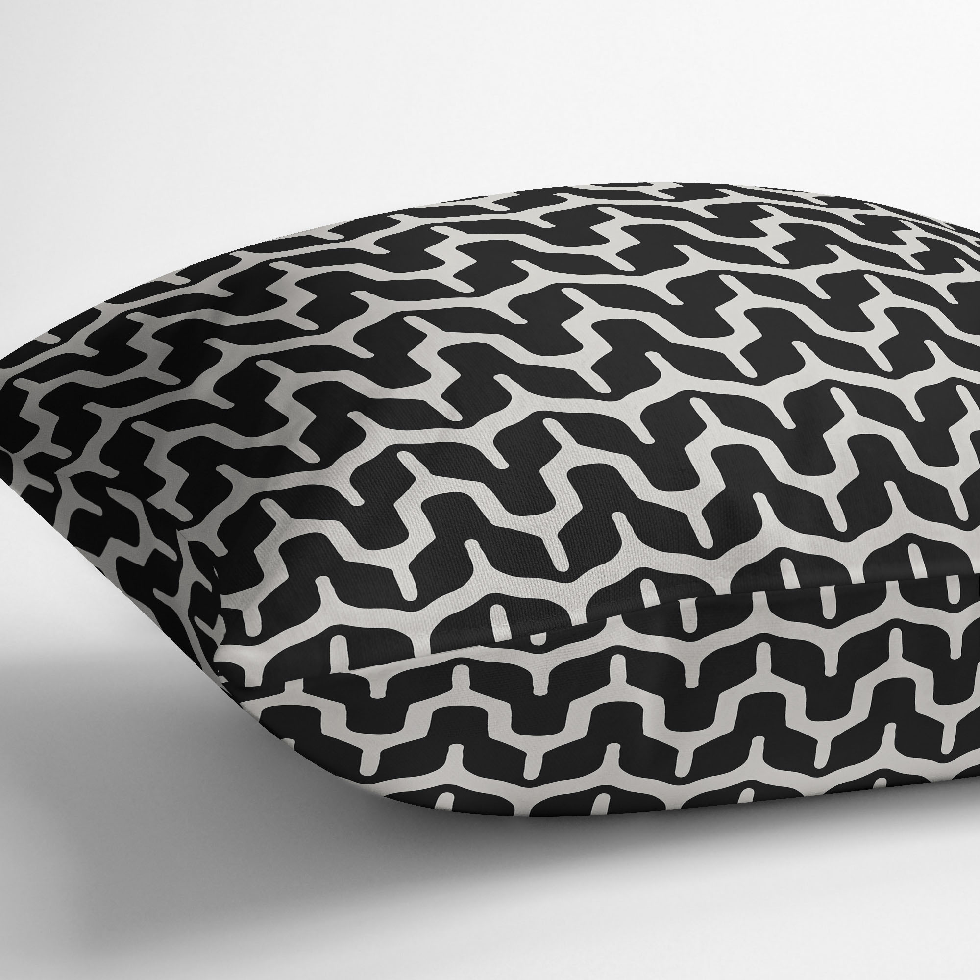 Maria Black and Beige Outdoor Pillow by Kavka Designs - image 4 of 5