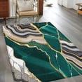 thumbnail image 3 of 3'x5' Area Rugs, Green Marble Indoor Outdoor Area Rug for Living Room Bedroom, Grey Gold Texture Vintage Farmhouse Art Washable Bathroom Rugs Kitchen Floor Carpet Mats Home Decor Aesthetic, 3 of 8