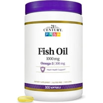 21st Century Omega-3 Fish Oil Softgels, 1000 mg, 300 Count