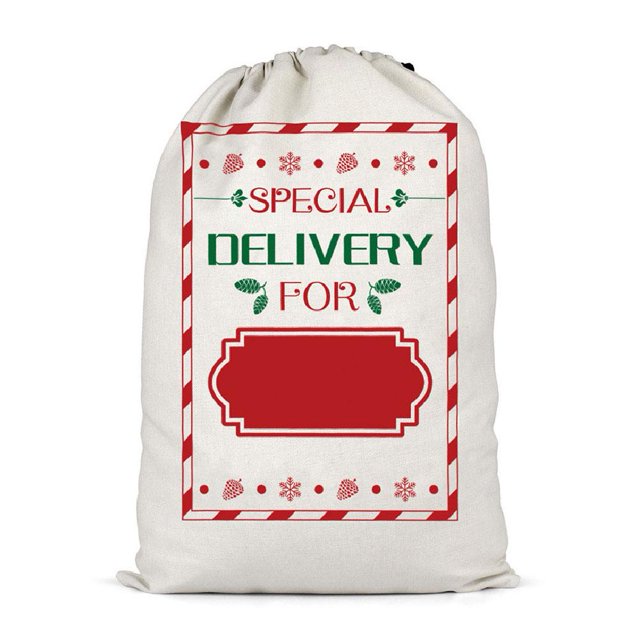 TQEHS Bolsa de regalo de lona grande para Papá Noel Bolsa de regalo de lona navideña para Papá Noel 50 x 70 cm J4O7