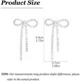 thumbnail image 6 of Silver Rhinestone Prom Earrings for Women Bow Earrings for Women Trendy Silver Sparkly Dangle Bow Stud Earrings Prom Dresses Outfit Jewelry Gifts, 6 of 9