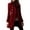 Wine, variant on CharmCyan Women's Solid Color Button Lapel Woolen Button Long Sleeved Jacket Army Green L