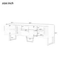 thumbnail image 4 of Modern TV Stand for TVs up to 75 Inches, Storage Cabinet with Drawers and Cabinets, Wood TV Console Table with Metal Legs and Handles for Living room, Black, 4 of 5