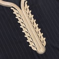 thumbnail image 6 of JXMVOJ Men Arabic Long Sleeve Embroidery Thobe Stand Collar Kaftan Robe, 6 of 8