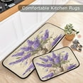 thumbnail image 5 of Lavender Anti Fatigue Mats for Kitchen Floor,Set of 2 Non Skid Washable Waterproof Anti Kitchen Floor Mats for Kitchen Office Laundry Room Bathroom (19"x27"+19"x47") Home Decor, 5 of 7