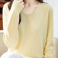 thumbnail image 3 of Winter Sweaters for Women, Semi High Neck Knitted Sweater in Solid Color, 3 of 6