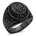 thumbnail image 7 of US Veterans Ring for Men and Women Unisex 316L Stainless Steel Military Patriotic Ring in Black, 7 of 7