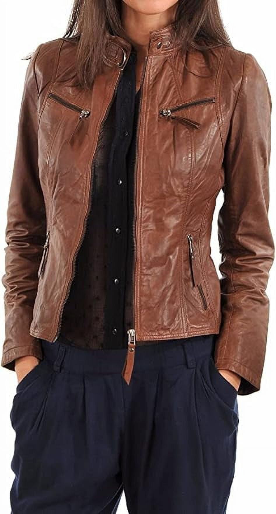 OHOTORO Leather Jacket ダークブラウン Severn Dark Brown Leather Jacket with Patches - Lancerto