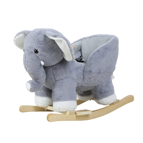 WETLA Baby Rocker Chair, Elephant Baby Rocking Horse, Stuffed Plush Ride-on Rocking Horse, Rocking Horse for Toddlers 1-3, with Music Sound