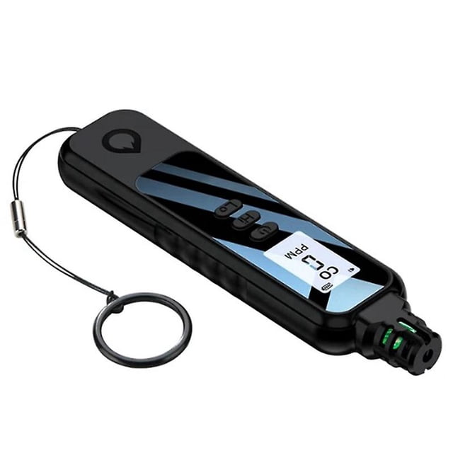 Probador de monóxido de carbono Detector de monóxido de carbono portátil Detector de monóxido de carbono doméstico Pequeño y portátil (negro)