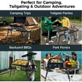 thumbnail image 6 of Foldable Griddle Stand for Blackstone 17 & 22 Inch - Heavy-Duty Outdoor Grill Table with Adjustable Legs, Side Shelf, Utensil Hooks - Portable BBQ Stand for Camping, Tailgating, Backyard, 6 of 6