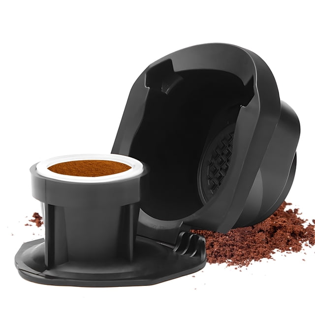 Tignapoo Adaptateur Universel Réutilisable pour Capsule de Café pour Dolce Gusto vers Machines Nespresso avec Cuillère et Brosse de Nettoyage - Écoresponsable et Durable (Noir, Modèle B)