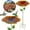Orange, variant on 1 Pack Bird Baths for Outdoors, Colorful Metal Bird Bath for Outside, Hummingbird Bath with Five Stakes, Garden Flower Small Birdbath for Garden Decor, 31.3" H x 10.63" ,Orange