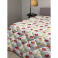 thumbnail image 2 of Meadow Down Alternative Comforter, Exotic Orchids Blooming in the Field Garden Shabby Flowers Motif, Microfiber Quilt for All Season, 5 Sizes, Pale Seafoam and Pale Grey, by Ambesonne, 2 of 3