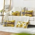 thumbnail image 4 of Home Sweet Home Bee Sunflower Throw Pillow Covers, 12 x 20 Inch Love Lives Here Spring Summer Stripes Cushion Case for Sofa Couch Set of 4, 4 of 6