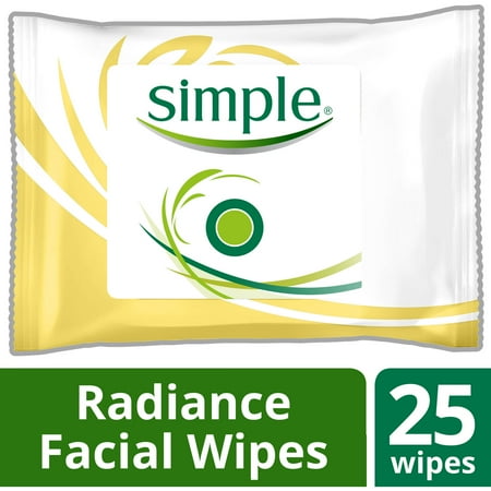 Simple Radiance Cleansing Facial Wipes, 25 ct