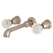 Kingston Brass Celebrity 3-Hole Wall Mount Roman Tub Faucet Brushed Nickel Brushed