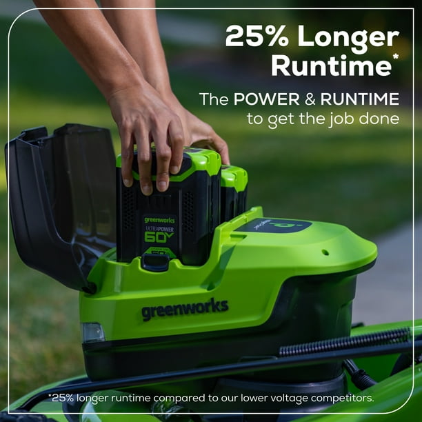 Greenworks 60V 21” Self-Propelled Lawn Mower with (2) 5.0 Ah