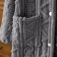 thumbnail image 3 of Gifts for Mom Cotton Robes for Women Fleece Women's Nightgowns & Sleepshirts Oversize Length Women's Sleepwear House Womens Robe Grey, 3 of 5
