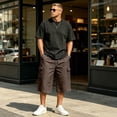 thumbnail image 6 of Dresfit Cargo Shorts for Men Baggy Drawstring Long Shorts Summer 2026 Cropped Athletic Bermuda Shorts Wide Leg Below the Knee Baggy Work Carpenter Shorts 2XL, 6 of 6