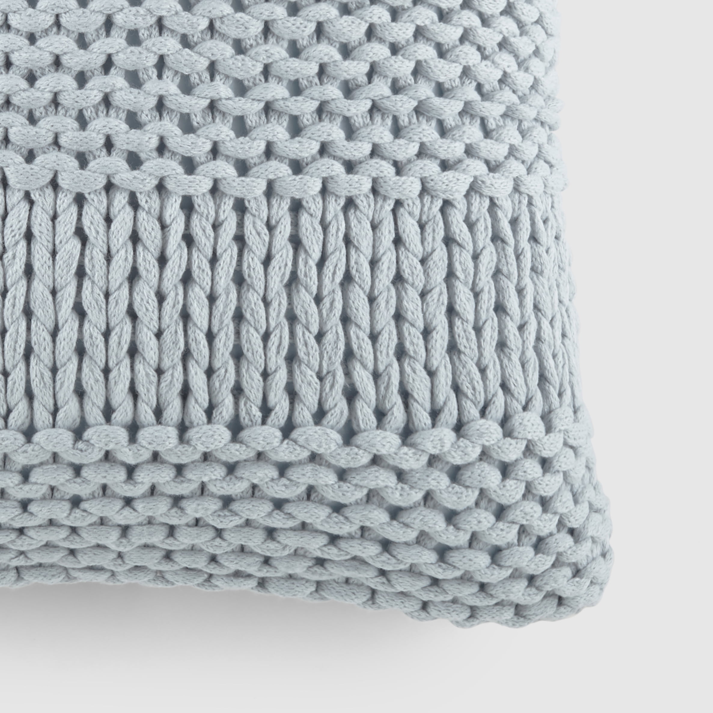 Noble Linens Decor Throw Pillow in Cozy Chunky Knit Fabric