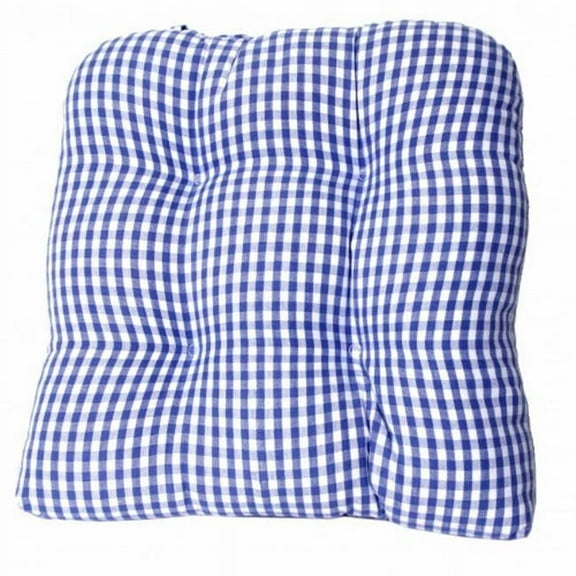 Chair Pad, Toro Blue Check