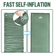 Memory Foam Camping Pad, Lightweight Inflatable Sleeping Mat for Backpacking, Compact Ultralight Foam Camping Air Mattress for Tent, Hammock