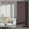 thumbnail image 6 of Jaxpety 3 Panel Room Divider 6 ft Tall Folding Privacy Screen Wall Partition for Home Office, Brown, 6 of 14