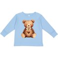 thumbnail image 3 of Inktastic Cute Teddy Bear with Heart Boys or Girls Long Sleeve Toddler T-Shirt, 3 of 5