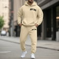 thumbnail image 4 of Drie Cute Sweat Sets for Women Sweats Sets for Women Comfy Hoodie Sweatsuit Sets Fall Fashion Clothes Beige,M, 4 of 6