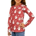 thumbnail image 2 of Jiueut Christmas Santa Claus Hoodie Shirts for Teens Girls 5-6T Trendy Clothes for Girls Cute Outfits Teen Hoodies Streetwear Long Sleeve Activewear Sportswear Blouse, 2 of 7
