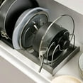 thumbnail image 1 of Organisateur de Tiroir à Pot, Étagère de Cuisine Support de Couvercle de Pot, Télescopique Réglable, Design Moderne, pour Cuisine, Rangement Efficace, Organisateur Pliable Hzhnb / Acier Inoxydable, Gris, 1 of 6