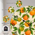 thumbnail image 5 of Wall Clock Orange Fruit Clocks PVC Silent Non-Ticking Battery Operated Decorative Flower Green Leaves Branches Round Clock for Home Living Room Kitchen Bedroom Office School Wall Decor 10 Inch, 5 of 9