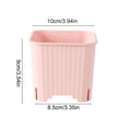 thumbnail image 3 of Colorful Breathable Mini Succulent Planter Pots with Drainage Trays, Lightweight Shatterproof Plastic Plant Pots, Porous Airflow Small Gardening Container for Indoor Home Office Desk Decor, 3 of 6