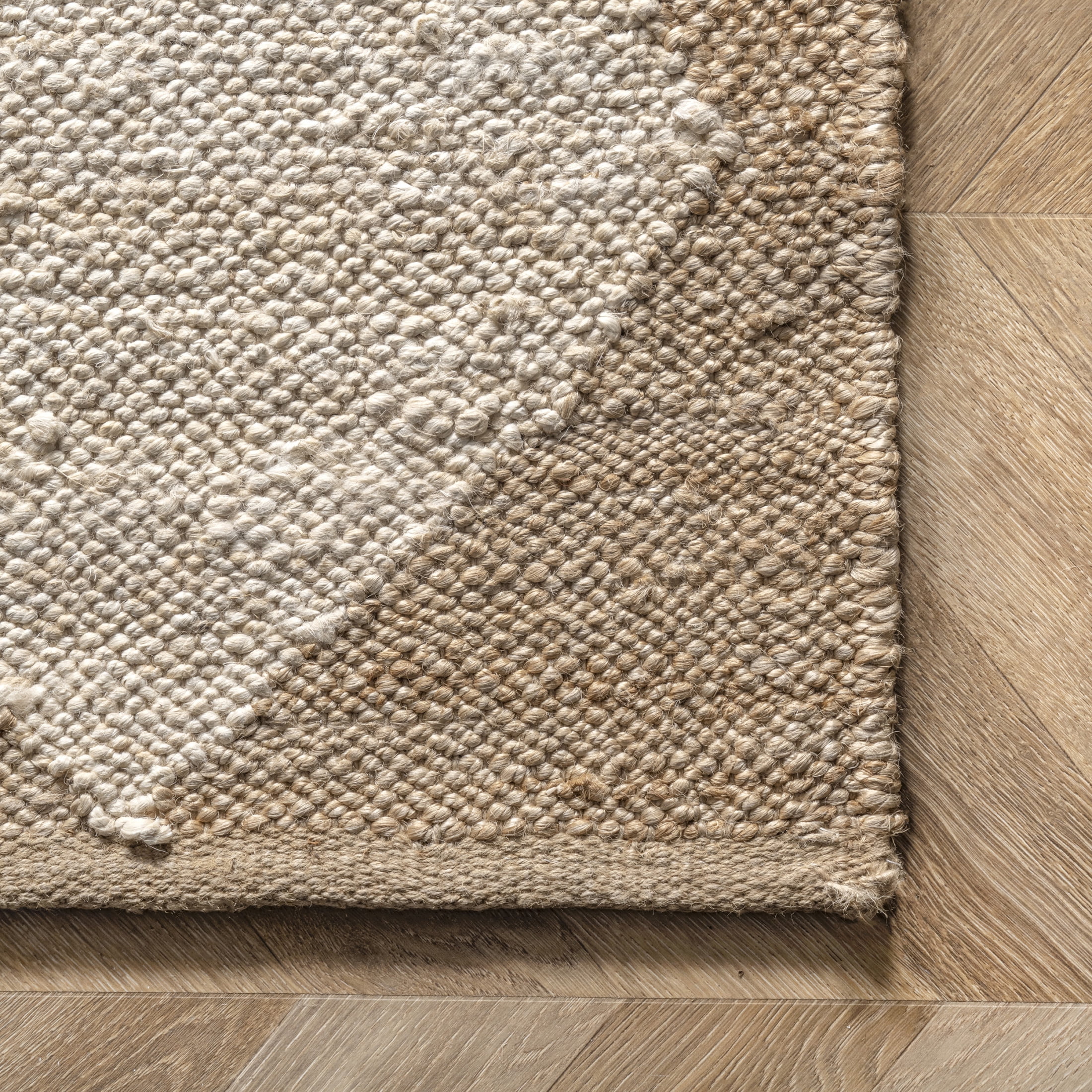 Rugs USA Louie Diamond Checkerboard Jute Area Rug, 5' x 8', Maxwelle Natural