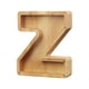 thumbnail image 2 of Lata de ahorro de madera con letras en inglés y cristal transparente., 2 of 6