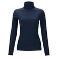 thumbnail image 4 of Chandail Col Roulé pour Femmes Hiver Tricoté Ajusté Col Montant Doux Chaud Confortable Décontracté Élégant Confortable, 4 of 5