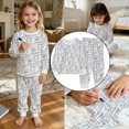 thumbnail image 5 of WOYY Girls Coloring Pajama Set Long Sleeve Top Pants Kids Sleepwear Outfits, Sizes 2-10, 5 of 5